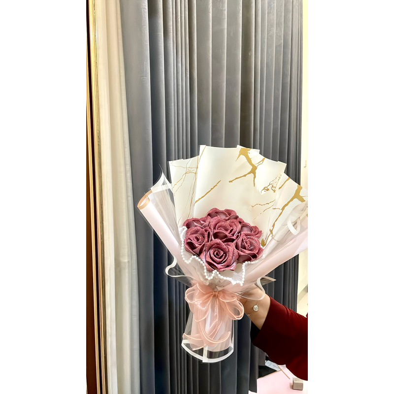 

BOUQET BUNGA PITA SATIN | 7 tangkai buket untuk gift ulang tahun, anniversary, wisuda dll