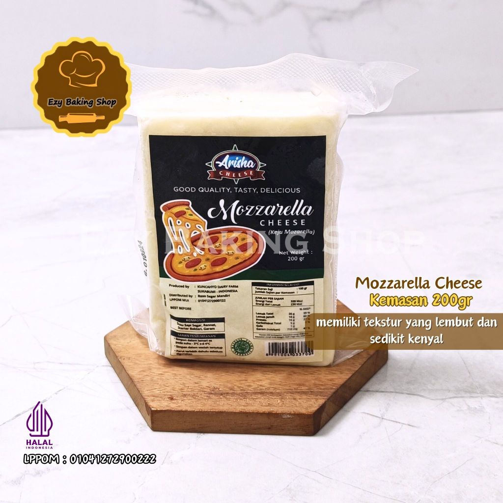 

Keju Mozarella Arisha 200gr bukan perfetto Mozzarela