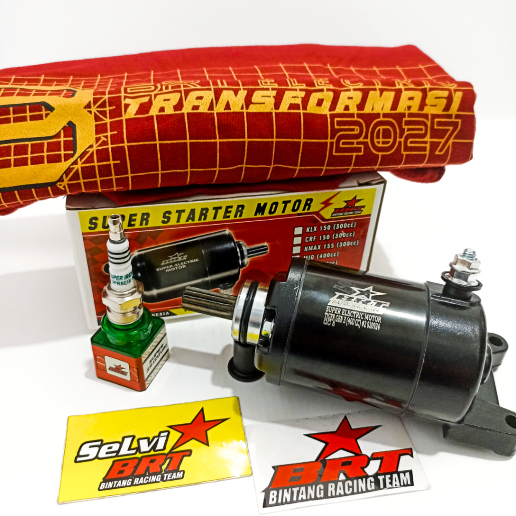 DINAMO STARTER BORE UP BRT TIGER GL PRO GL MAX MEGAPRO CB100 400cc STATER (FREE BAJU+STIKER BRT)
