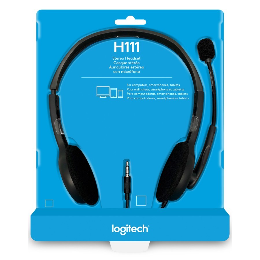 Stereo Headset LOGITECH H111 Headphone With Microphone