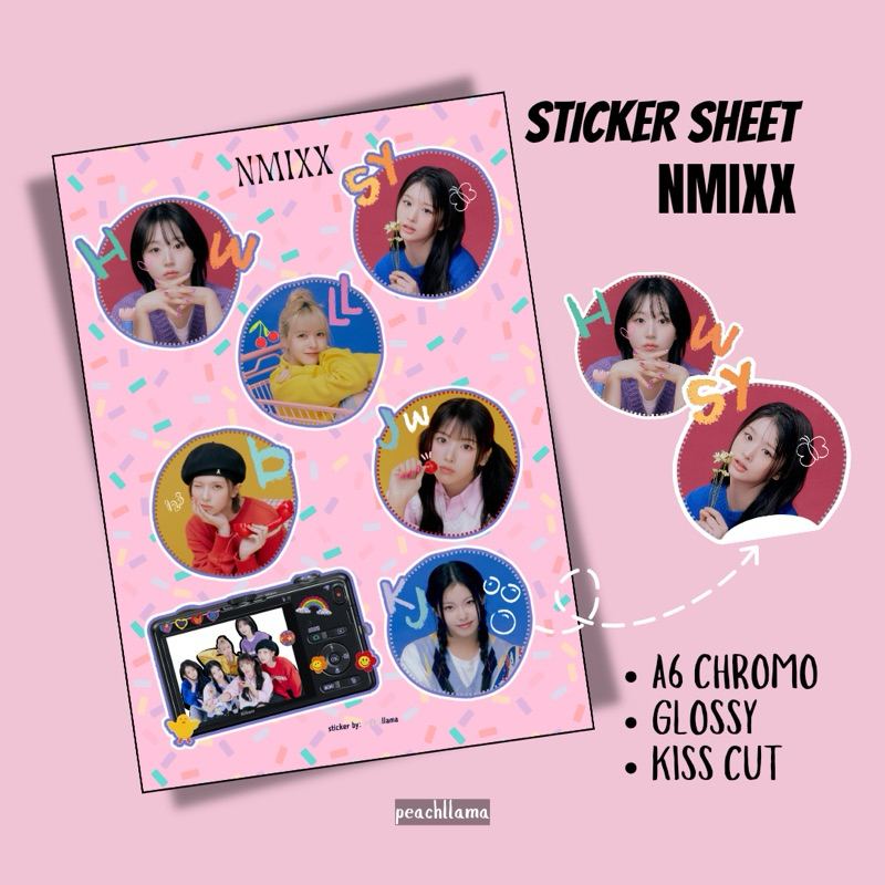 

Sticker Set Kpop Kisscut Cute NMIXX Glossy Premium Waterproof