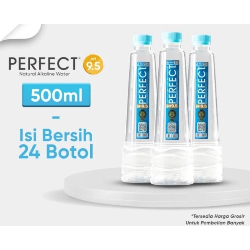 

PERFECT 9.5 ALKALINE WATER 1 dus isi 24 botol(Instant gojek grab shopee)