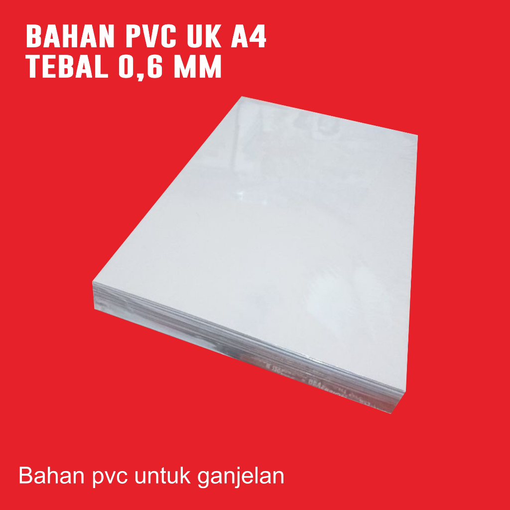 

BAHAN PVC A4 TEBAL 0,6 mm / GANJELAN PVC ID CARD