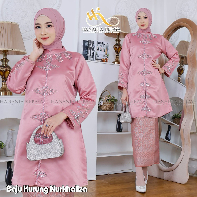 Setelan Baju Kurung Melayu Nurkhaliza - Baju Kurung Melayu Modern - Baju Kurung Tradisional - Baju K