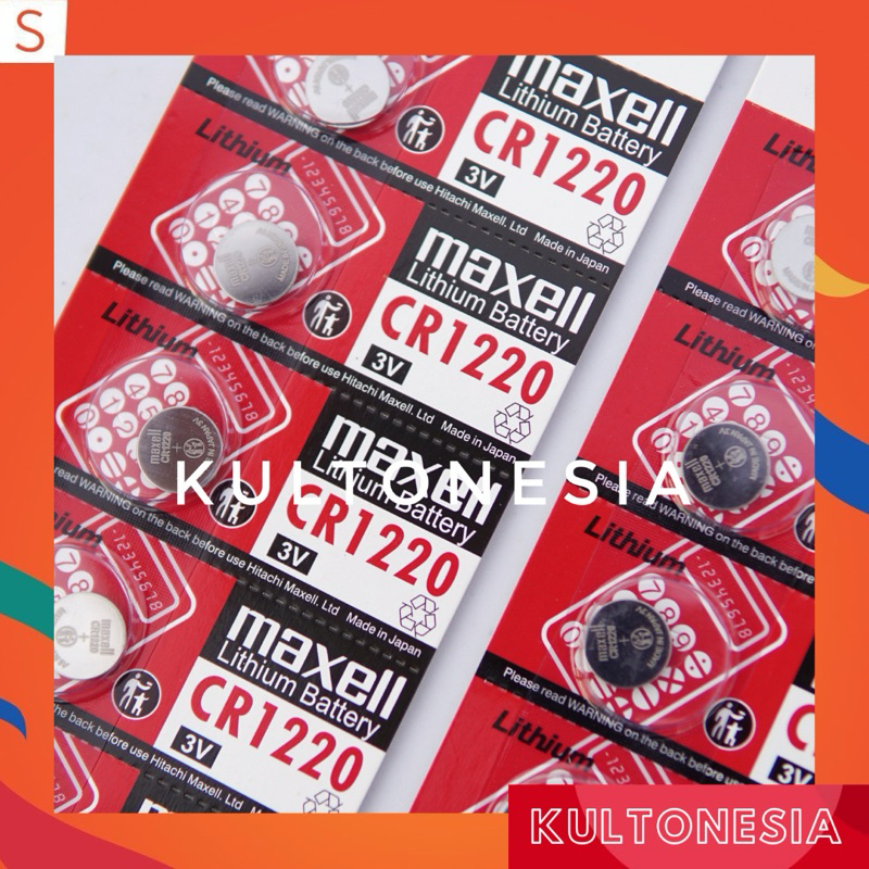 MAXELL CR1220 ORIGINAL CR 1220 MAXELL CR1220 CR 1220 BATRE BATERAI BATTERY
