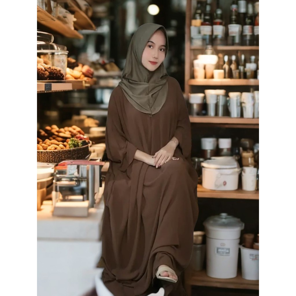 ABAYA KHALIA/ GAMIS TANGAN BALON CRINKLE/ GAMIS BUSUI FRIENDLY/ GAMIS TANGAN BALON TURKEY /  GAMIS