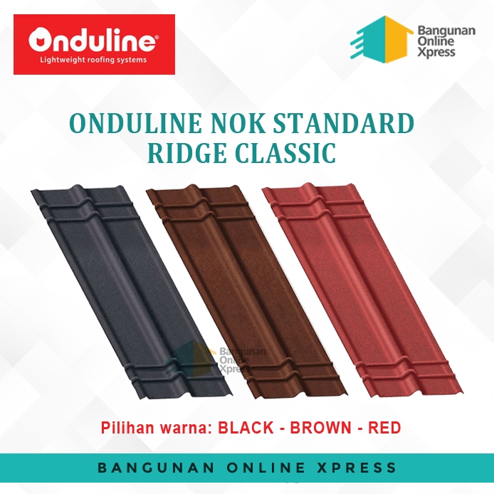 ONDULINE NOK ATAS / RIDGE STANDARD - BROWN BLACK RED