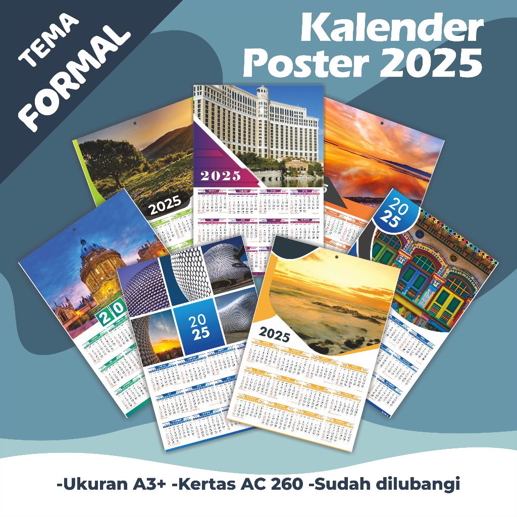 

Cetak kalender edisi Formal - kalender poster - kalender dinding - kalender 2025