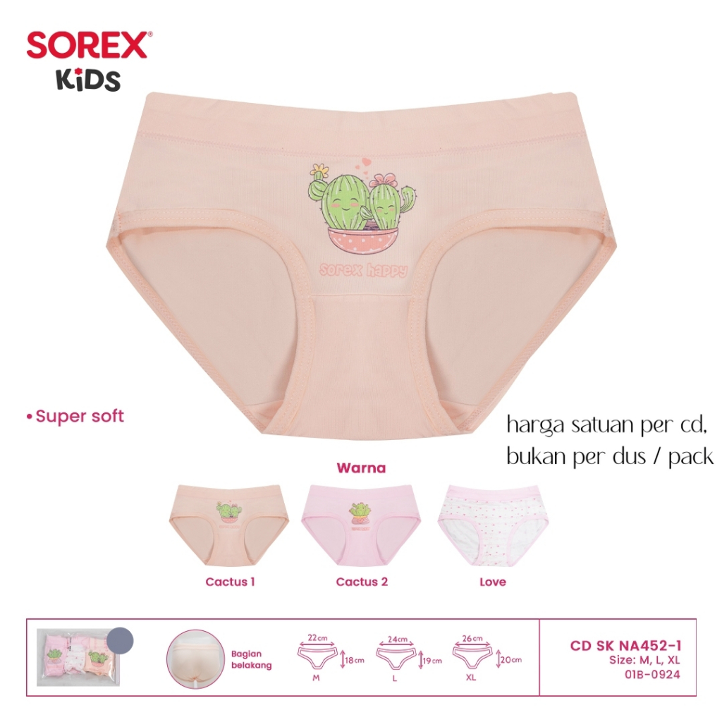 SOREX KIDS GIRL NA 452-1 CACTUS  - CD CELANA DALAM SEGITIGA ANAK CEWEK PEREMPUAN