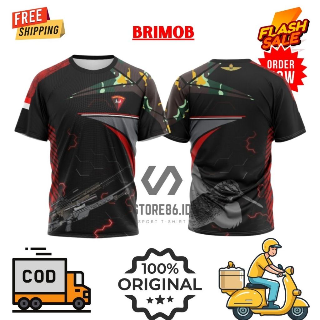 JERSEY BRIMOB FULLPRINT SUBLIME / KAOS BRIMOB DRIFIT / JERSEY BRIMOB / FULL PRINTING
