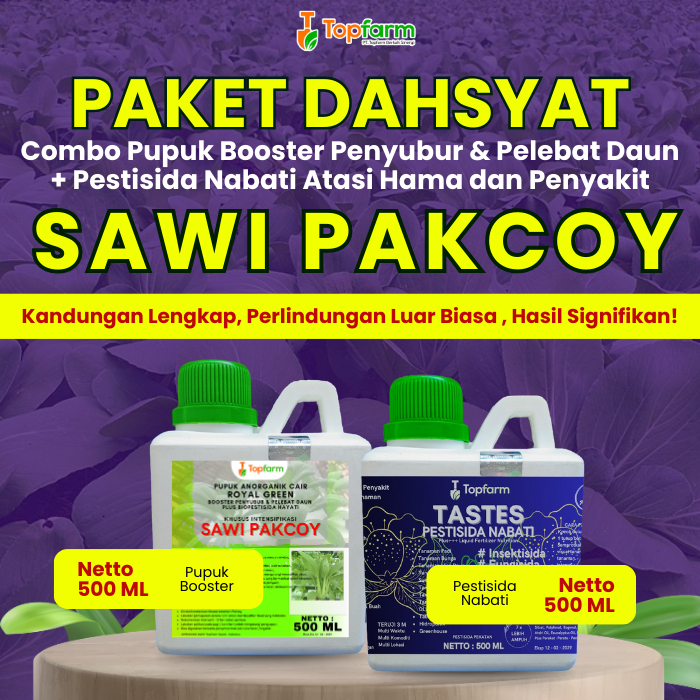 Pupuk Pestisida Topfarm / Pupuk Untuk Sayuran Pakcoy / Pupuk Daun Untuk Pakcoy / Obat Hama Sayuran P