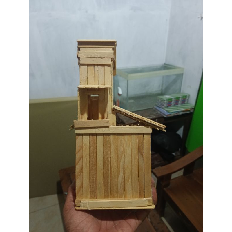 miniatur rumah dari stik es krim
