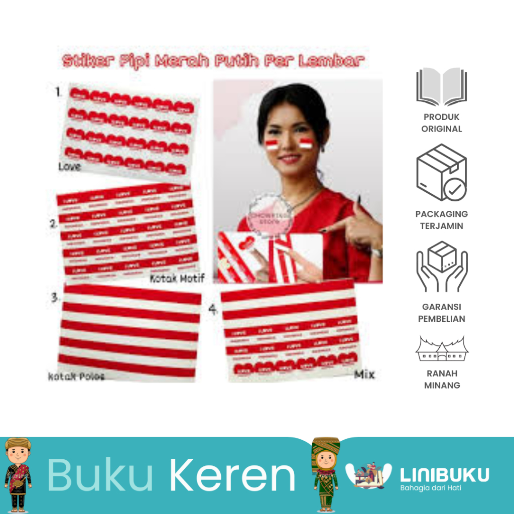 

Stiker Pipi - Stiker Pipi Merah Putih Stiker Bendera Merah Putih Sticker