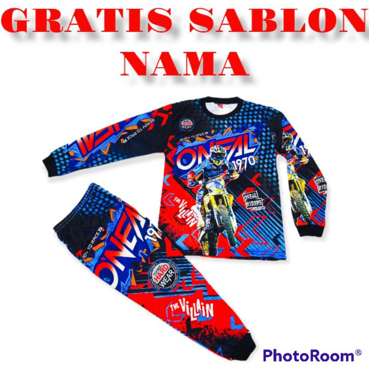 Garansi Original  SETELAN BAJU MOTOR CROSS ANAK SETELAN BAJU ANAK MOTOR BALAP SETELAN BAJU MOTOR TRA