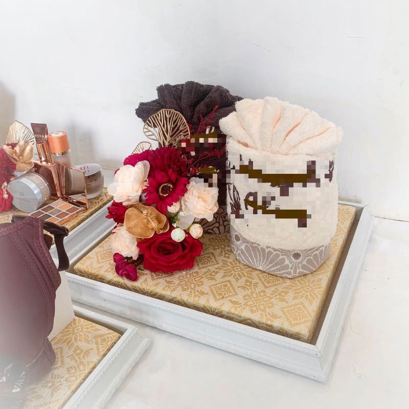 kotak hantaran akrilik oval baki 4cm