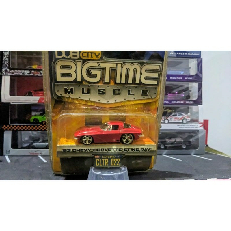 Diecast JadaToys Jada Toys BigTime Muscle Chevy Corvette Stingray 63 Red Blister