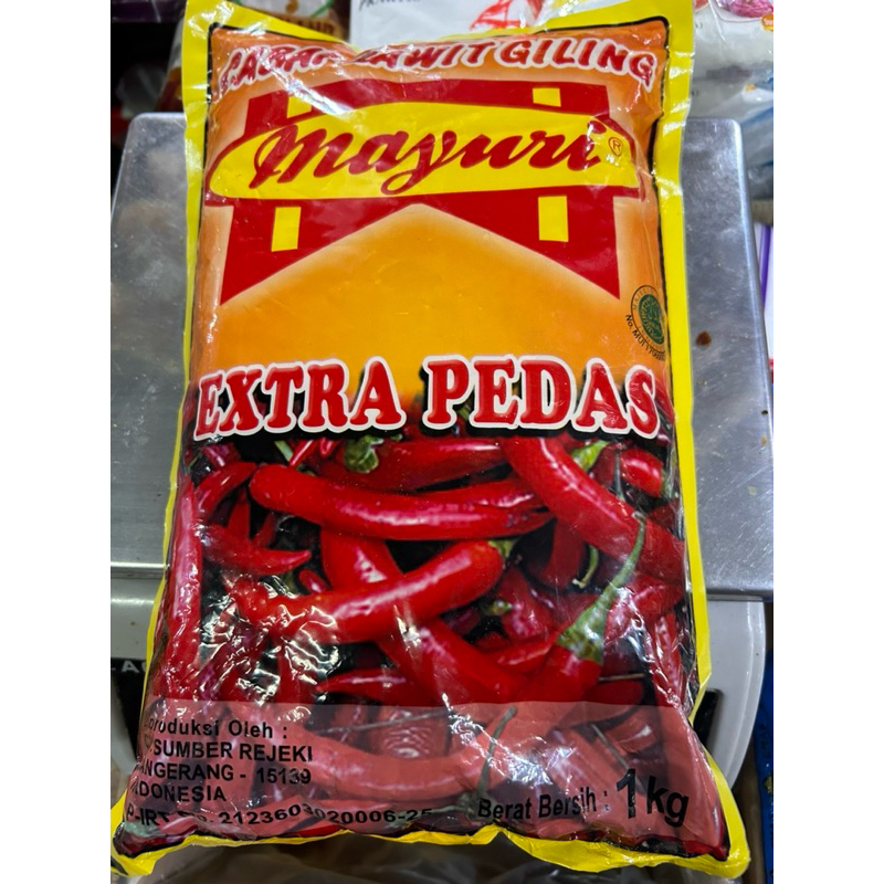 

Cabai Cabe Rawit Giling Mayuri Extra Pedas Kemasan 1 kg