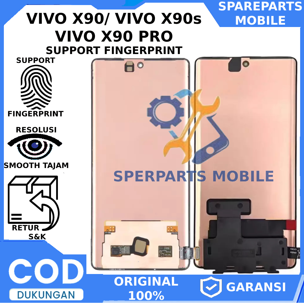 LCD TOUCHSCREEN VIVO X90/ VIVO X90s/ VIVO X90 PRO SUPPORT FINGERPRINT ORIGINAL GARANSI FREE LEM