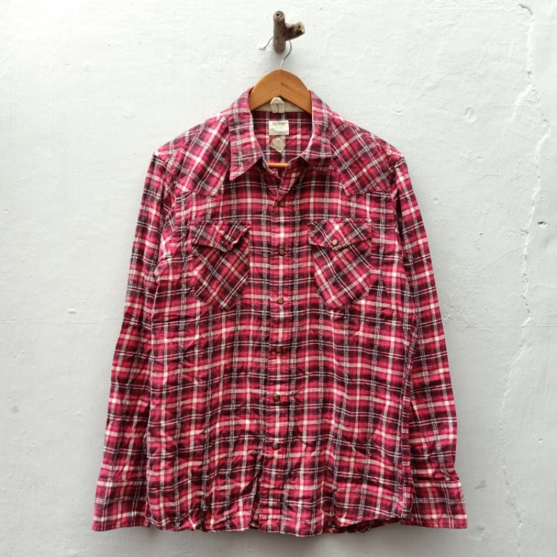 Kemeja Flannel shirt Back Number