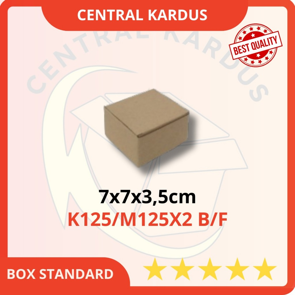 

kardus karton UK 7x7x3,5 cm die cut, untuk packing aksesoris dll, model box pizza