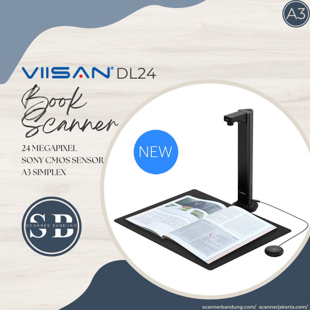 Scanner Buku VIISAN DL24 Document Camera - Scanner A3