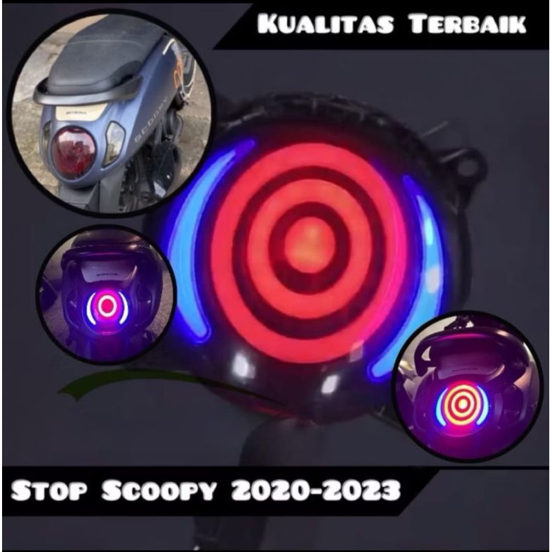 NEW LAMPU STOPLAMP LAMPU SCOOPY 3 IN 1 2020 - 2023 ( BONUS ALIS 2PCS )
