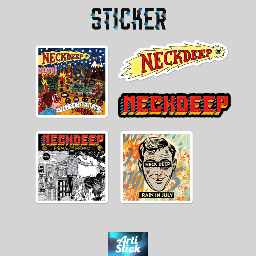 

[5 pcs PACK] NECKDEEP SERIES PACK STICKER | Vinyl Laminasi anti air | ArtiStick Merch