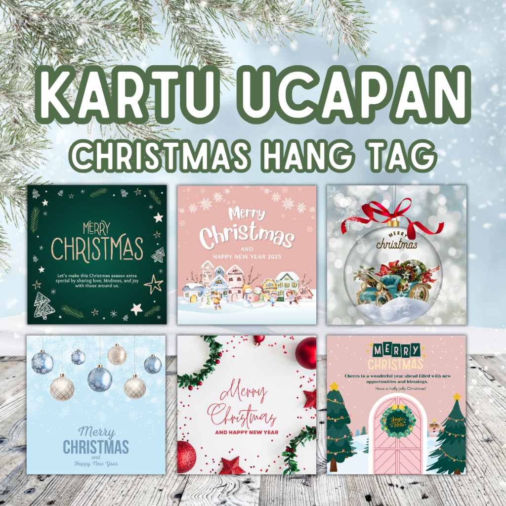 

KARTU UCAPAN NATAL CHRISTMAS GREETING CARD HANG TAG LABEL STICKER STATIONERY HAMPERS SOUVENIR PART 2