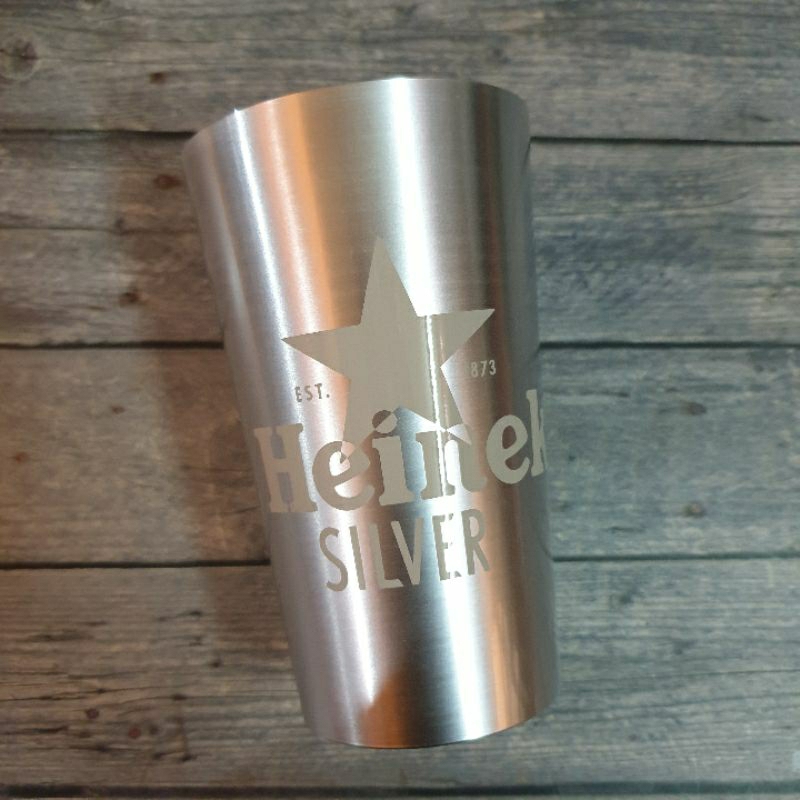 Heineken Silver Metal Glasses Gelas Logam Perak Singapore