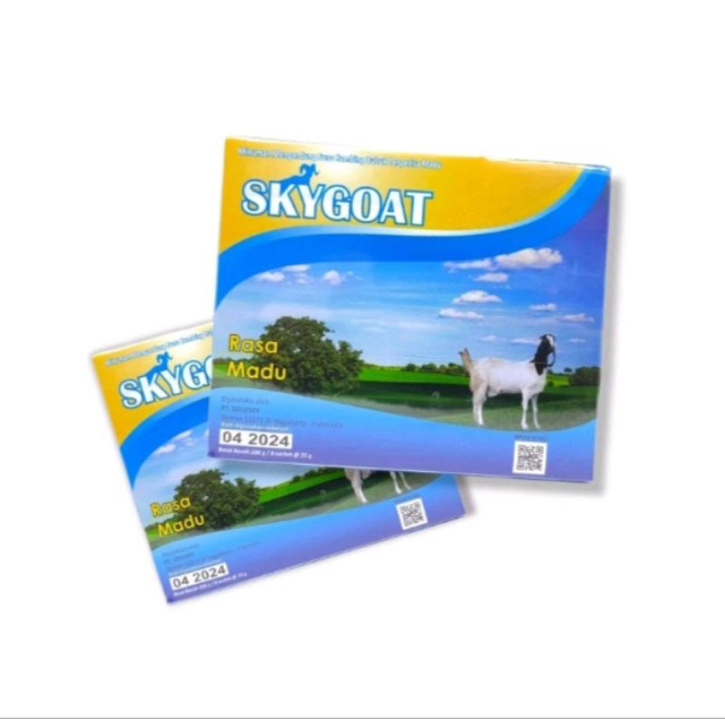

SKYGOAT - Susu Kambing Etawa Bubuk SKY GOAT Vanilla Propolis Rasa Madu 1 Box Isi 8 Sachet