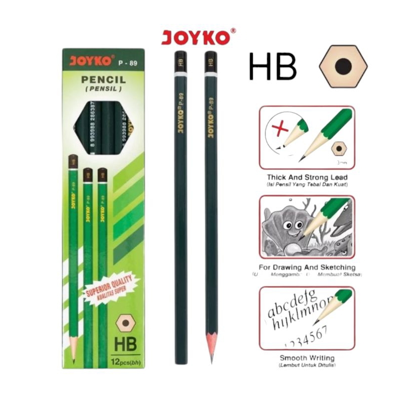 

pensil murah HB joyko P-89 pensil kayu HB ( 12 pcs)