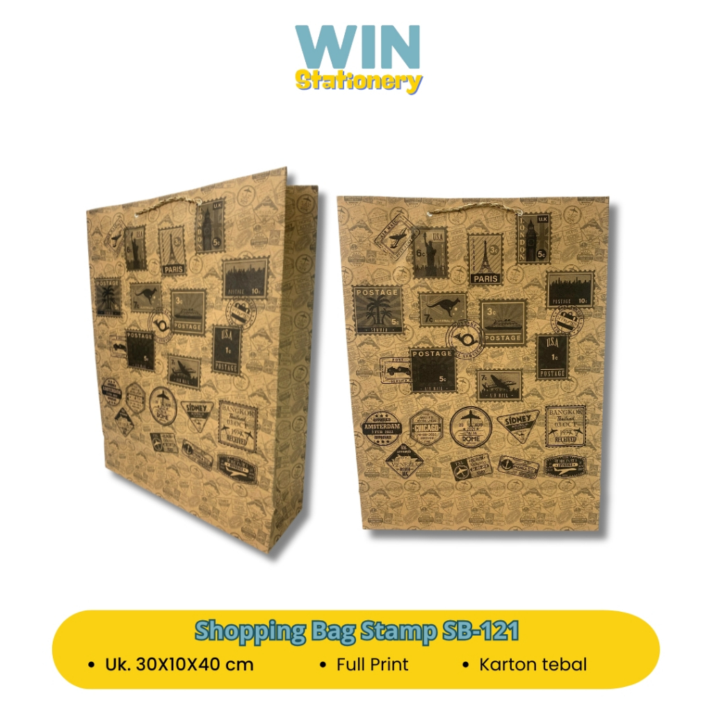 

Paper Bag Shopping Bag Stamp SB-121 L