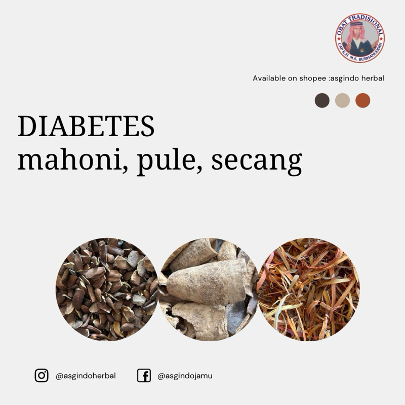 

DIABETES (kencing manis) ( mahoni, pule,secang)