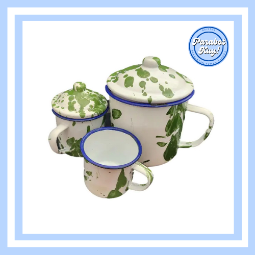 Gelas Enamel Hijau / CANGKIR HIJAU ANTIK 7" / CANGKIR HIJAU ANTIK 8" / CANGKIR HIJAU ANTIK 12" /Gela