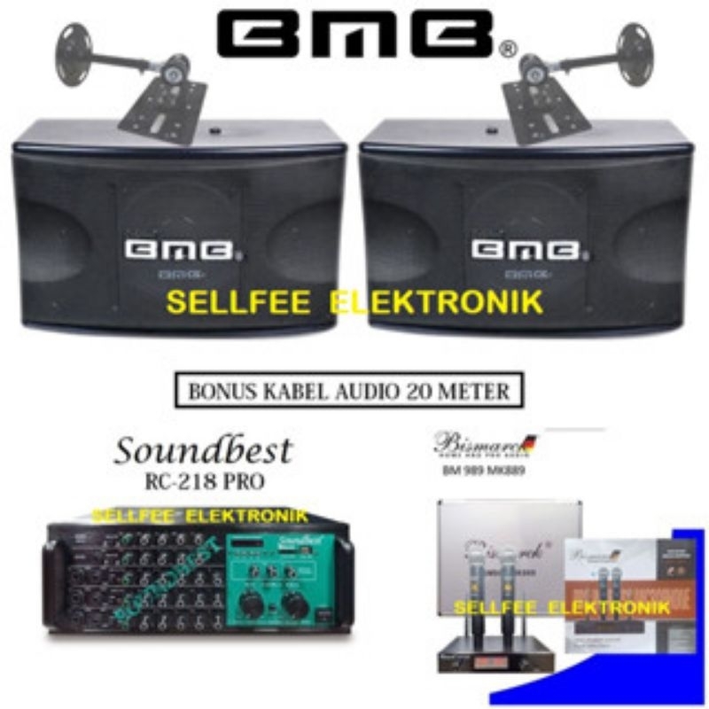 Paket Karaoke Speaker 10 Inch BMB CS450 Amplifier Karaoke Soundbest