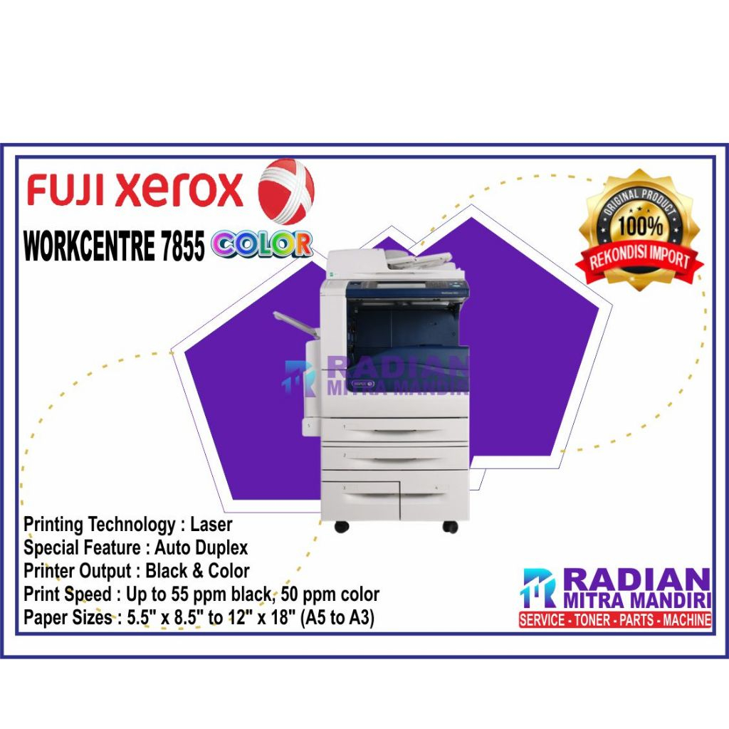 MESIN FOTOCOPY WARNA FUJI XEROX WORKCENTRE 7855 A3+