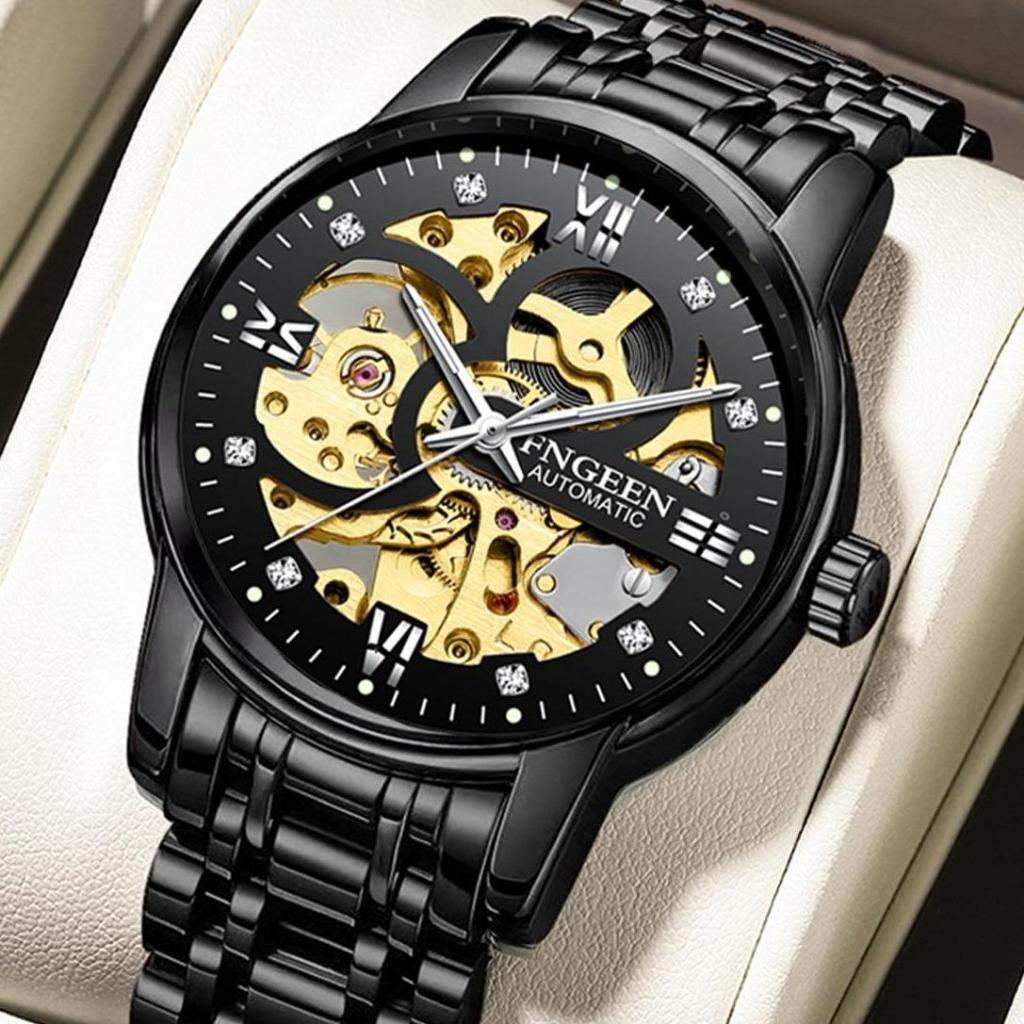 HARGA TERBAIK Jam Tangan Pria Otomatis Asli Awet Hidup Mechanical Mesin Transparan Mekanik Tahan Air