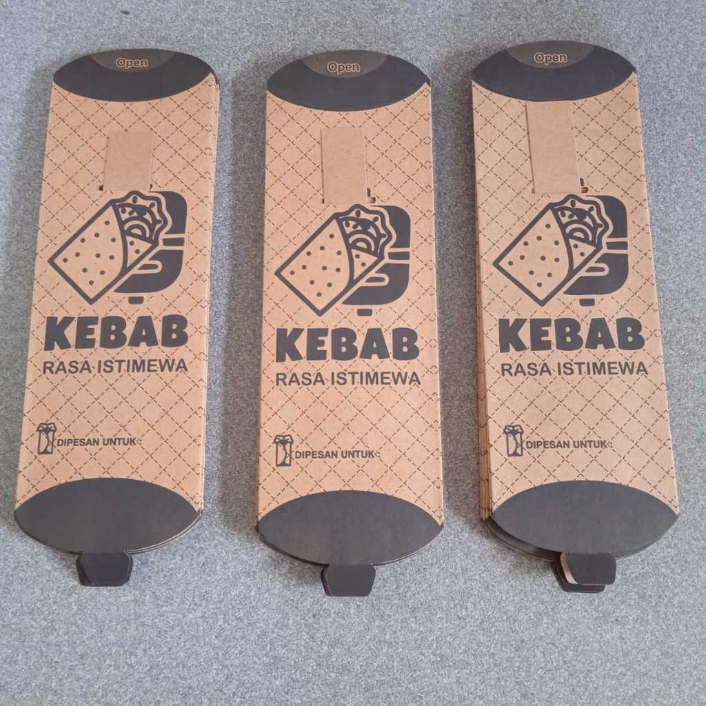 

500 LEMBAR BUNGKUS KEBAB KRAF TARIKAN / KEMASAN KEBAB UKURAN 9 x 20 CM