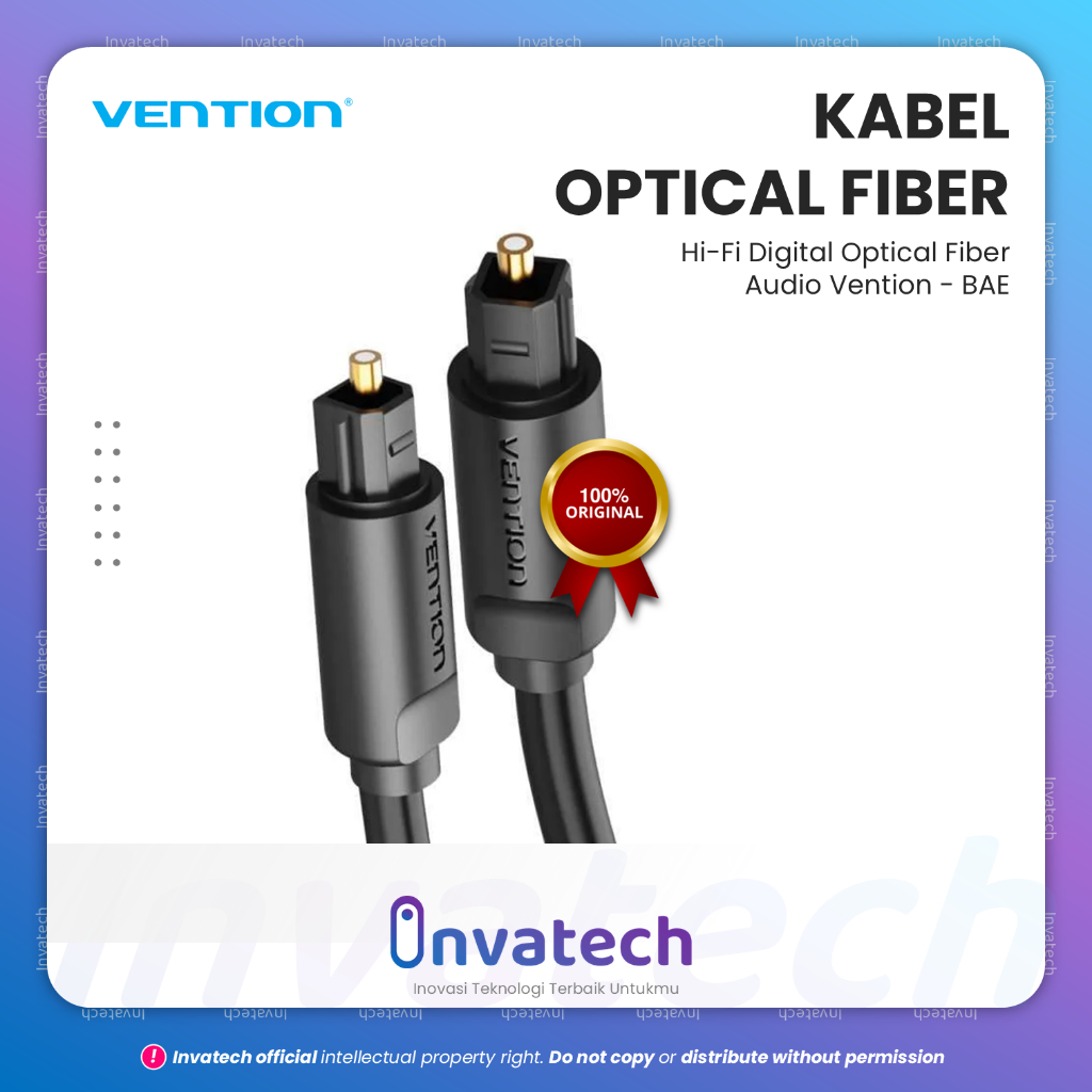Vention BAE Kabel Toslink Digital Audio Optical / Fiber Optik - Vention Kabel Toslink Digital Audio 