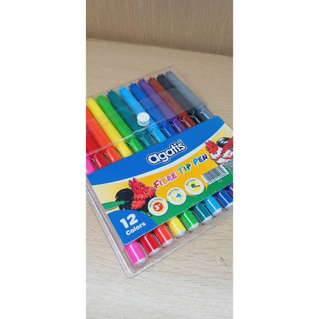 

Spidol Warna / Spidol Gambar Fibre Tip Pen Agatis 12 Dan 18 Warna