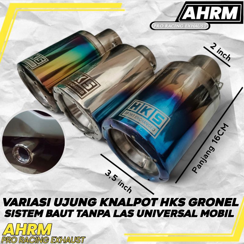 Knalpot Mobil VARIASI UJUNG KNALPOT Pipa Lurus HKS GRONEL SISTEM BAUT Universal Mobil Baut Motorcycl