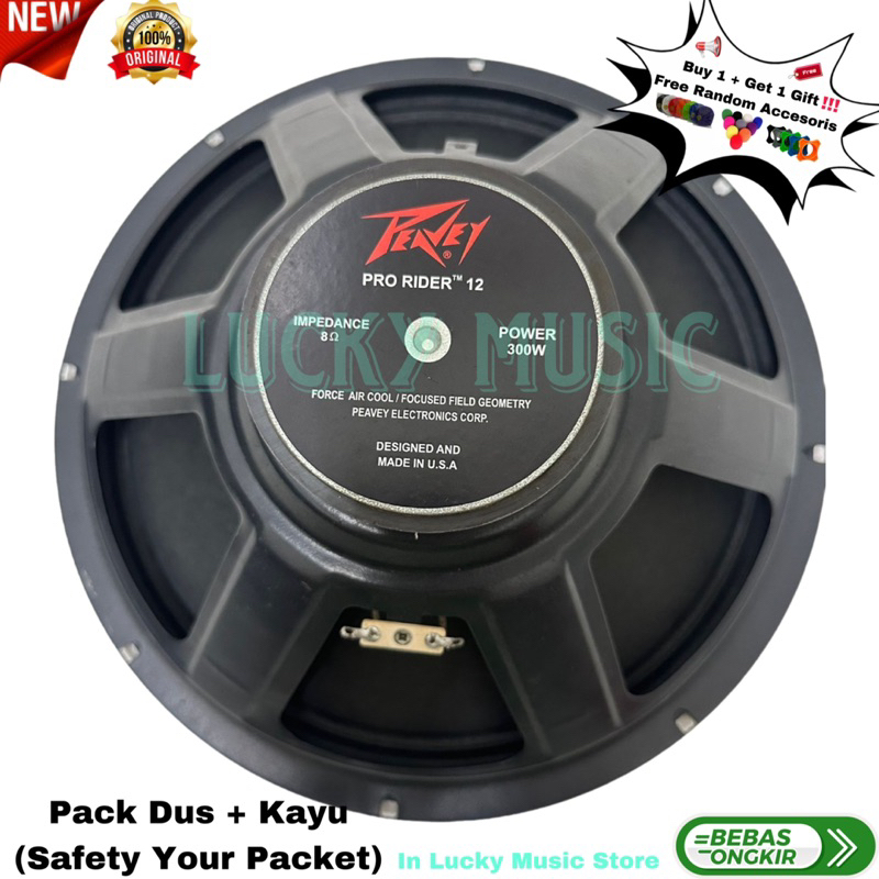 Speaker component Peavey Pro Rider 12 inch 300 watt USA Magnet Besar Gift 1 Random peavey 12 inch 30