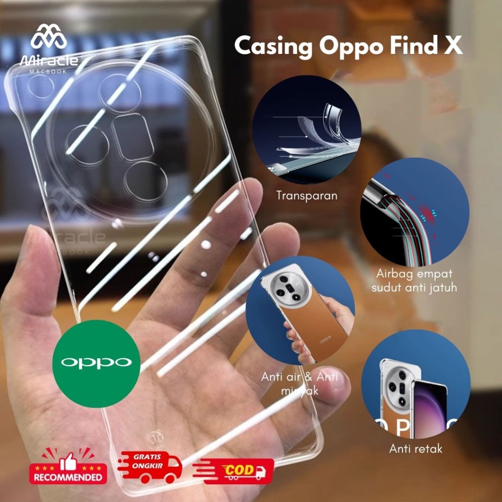 Casing Transparan Hard Clear Case Acrylic Premium Oppo FIND X8 FIND X8S FIND X8S+ OPPO FIND X8 ULTRA