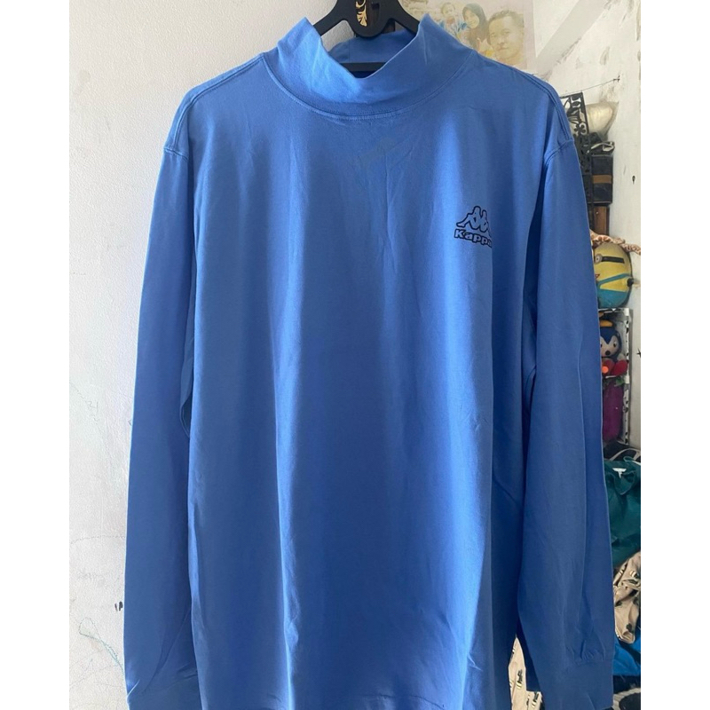 kaos  tunik panjang biru muda/long sleeve kappa original