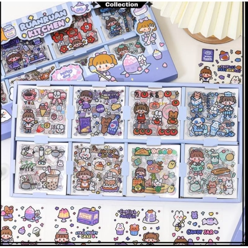

10lembar!!! Sticker Aesthetic Design Diy / Sticker Tumbler waterproof / Stiker Buku Diary