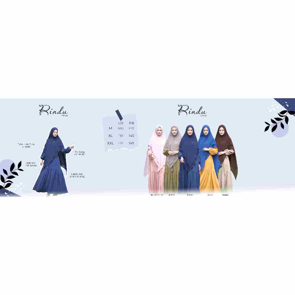 GAMIS RINDU ABAYA GRADE A BY UMMA SYAR'I