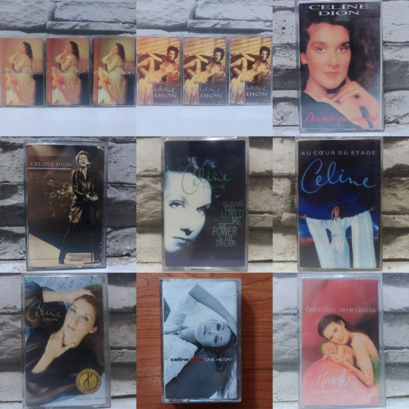 Celine Dion Kaset Self-titled The Colour Of My Love Des mots qui sonnent Live à Paris Because You Lo