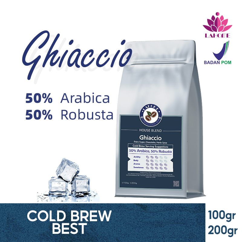 

LAHOME Ghiaccio Coffee Bean House Blend Biji Kopi Espresso Base Cold Brew 50:50