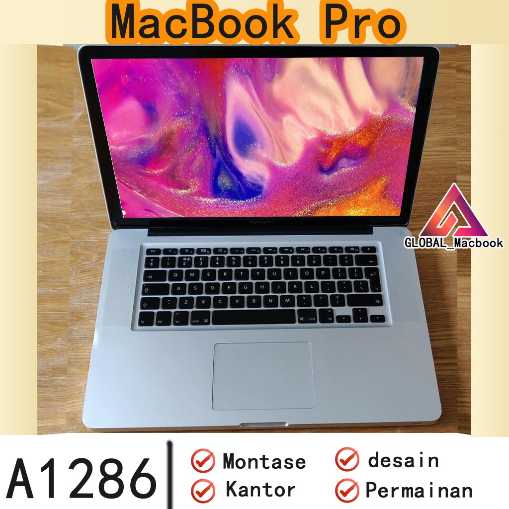 Laptop Apple MacBook Pro A1286 Intel Core I7  [ 8GB - 256GB ] 15.4 Inch Ori bekas