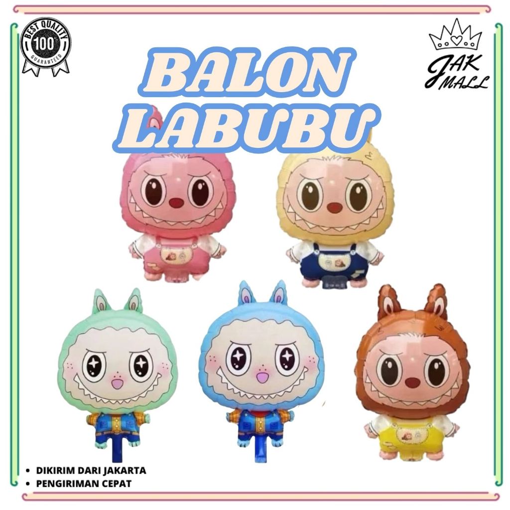 JM Balon Labubu Balon Jumbo Gas Foil Karakter